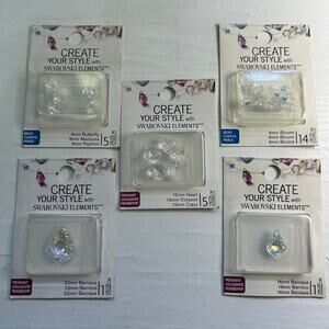 EK Success Swarovski AB Crystal Pendant Bead Lot